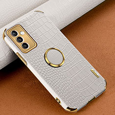 Samsung Galaxy A15 4G用ケース 高級感 手触り良いレザー柄 XD1 サムスン ホワイト