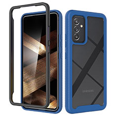 Samsung Galaxy A15 4G用360度 フルカバー ハイブリットバンパーケース クリア透明 プラスチック カバー ZJ4 サムスン ネイビー