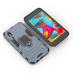 Samsung Galaxy A2 Core A260F A260G用ハイブリットバンパーケース プラスチック アンド指輪 マグネット式 サムスン ネイビー