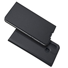 Samsung Galaxy A20用手帳型 レザーケース スタンド カバー サムスン ブラック