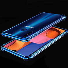 Samsung Galaxy A20s用極薄ソフトケース シリコンケース 耐衝撃 全面保護 クリア透明 H01 サムスン ネイビー
