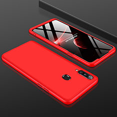 Samsung Galaxy A20s用ハードケース プラスチック 質感もマット 前面と背面 360度 フルカバー M01 サムスン レッド