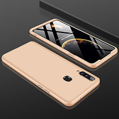 Samsung Galaxy A20s用ハードケース プラスチック 質感もマット 前面と背面 360度 フルカバー M01 サムスン ゴールド