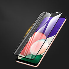Samsung Galaxy A21 SC-42A用強化ガラス フル液晶保護フィルム F02 サムスン ブラック