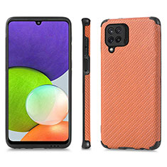 Samsung Galaxy A22 4G用極薄ソフトケース シリコンケース 耐衝撃 全面保護 マグネット式 バンパー S03D サムスン オレンジ