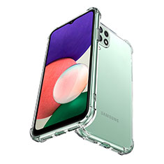 Samsung Galaxy A22 4G用極薄ソフトケース シリコンケース 耐衝撃 全面保護 クリア透明 T02 サムスン クリア