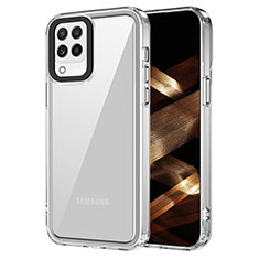 Samsung Galaxy A22 4G用ハイブリットバンパーケース クリア透明 プラスチック カバー AC1 サムスン クリア