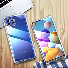 Samsung Galaxy A22 5G用極薄ソフトケース シリコンケース 耐衝撃 全面保護 クリア透明 T06 サムスン クリア