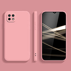 Samsung Galaxy A22 5G用360度 フルカバー極薄ソフトケース シリコンケース 耐衝撃 全面保護 バンパー サムスン ピンク