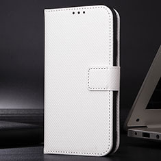 Samsung Galaxy A22 5G SC-56B用手帳型 レザーケース スタンド カバー BY1 サムスン ホワイト