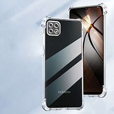Samsung Galaxy A22s 5G用極薄ソフトケース シリコンケース 耐衝撃 全面保護 クリア透明 T03 サムスン クリア