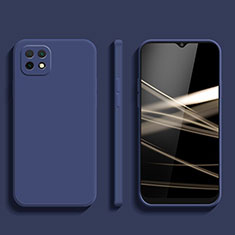 Samsung Galaxy A22s 5G用360度 フルカバー極薄ソフトケース シリコンケース 耐衝撃 全面保護 バンパー サムスン ネイビー