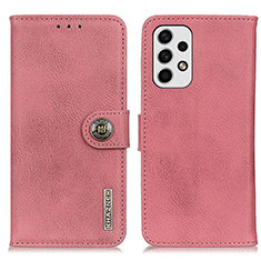Samsung Galaxy A23 4G用手帳型 レザーケース スタンド カバー K02Z サムスン ピンク