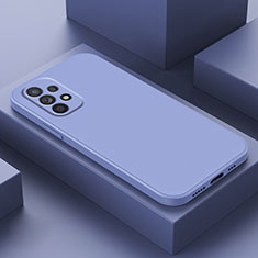 Samsung Galaxy A23 4G用360度 フルカバー極薄ソフトケース シリコンケース 耐衝撃 全面保護 バンパー サムスン ラベンダーグレー