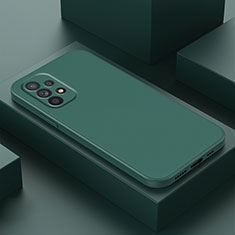 Samsung Galaxy A23 4G用360度 フルカバー極薄ソフトケース シリコンケース 耐衝撃 全面保護 バンパー サムスン モスグリー