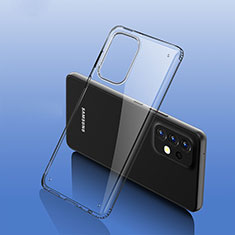 Samsung Galaxy A23 4G用ハイブリットバンパーケース クリア透明 プラスチック 鏡面 カバー WL2 サムスン グレー
