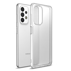 Samsung Galaxy A23 4G用ハイブリットバンパーケース クリア透明 プラスチック カバー サムスン 半透明ホワイト