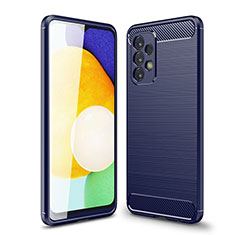 Samsung Galaxy A23 4G用シリコンケース ソフトタッチラバー ライン カバー サムスン ネイビー