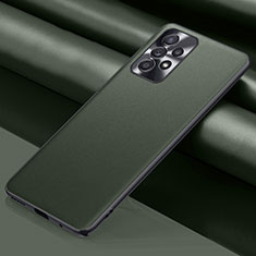 Samsung Galaxy A23 5G用ケース 高級感 手触り良いレザー柄 QK1 サムスン グリーン