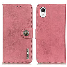Samsung Galaxy A23 5G SC-56C用手帳型 レザーケース スタンド カバー K01Z サムスン ピンク