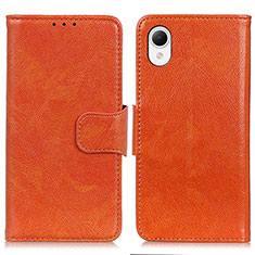 Samsung Galaxy A23 5G SC-56C用手帳型 レザーケース スタンド カバー N05P サムスン オレンジ