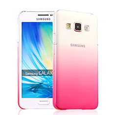 Samsung Galaxy A3 Duos SM-A300F用ハードケース グラデーション 勾配色 クリア透明 サムスン ピンク
