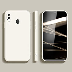 Samsung Galaxy A30用360度 フルカバー極薄ソフトケース シリコンケース 耐衝撃 全面保護 バンパー サムスン ホワイト