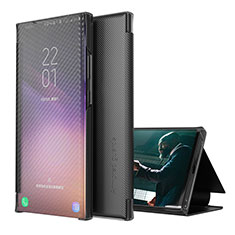 Samsung Galaxy A30S用手帳型 レザーケース スタンド カバー ZL1 サムスン ブラック