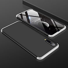 Samsung Galaxy A30S用ハードケース プラスチック 質感もマット 前面と背面 360度 フルカバー サムスン シルバー・ブラック