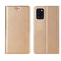 Samsung Galaxy A31用手帳型 レザーケース スタンド カバー L19 サムスン ゴールド