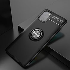 Samsung Galaxy A31用極薄ソフトケース シリコンケース 耐衝撃 全面保護 アンド指輪 マグネット式 バンパー サムスン ブラック