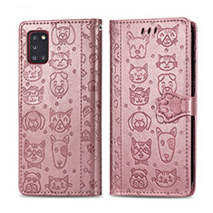Samsung Galaxy A31用手帳型 レザーケース スタンド パターン カバー S03D サムスン ピンク