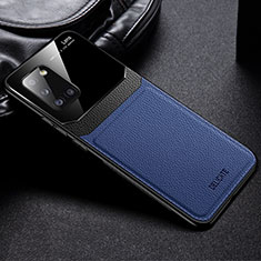 Samsung Galaxy A31用シリコンケース ソフトタッチラバー レザー柄 カバー FL1 サムスン ネイビー