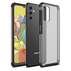 Samsung Galaxy A32 5G用ハイブリットバンパーケース クリア透明 プラスチック カバー WL1 サムスン ブラック