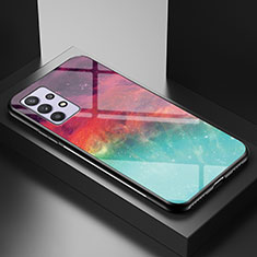 Samsung Galaxy A32 5G用ハイブリットバンパーケース プラスチック パターン 鏡面 カバー LS1 サムスン レッド