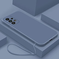 Samsung Galaxy A32 5G用360度 フルカバー極薄ソフトケース シリコンケース 耐衝撃 全面保護 バンパー S01 サムスン ラベンダーグレー