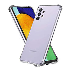 Samsung Galaxy A32 5G用極薄ソフトケース シリコンケース 耐衝撃 全面保護 クリア透明 カバー サムスン クリア