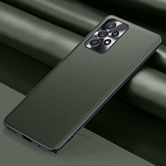 Samsung Galaxy A33 5G用ケース 高級感 手触り良いレザー柄 QK1 サムスン グリーン