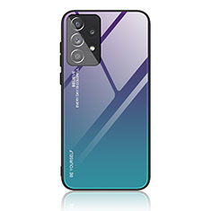 Samsung Galaxy A33 5G用ハイブリットバンパーケース プラスチック 鏡面 虹 グラデーション 勾配色 カバー JD1 サムスン マルチカラー