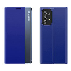 Samsung Galaxy A33 5G用手帳型 レザーケース スタンド カバー Q02H サムスン ネイビー