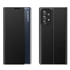 Samsung Galaxy A33 5G用手帳型 レザーケース スタンド カバー Q02H サムスン ブラック