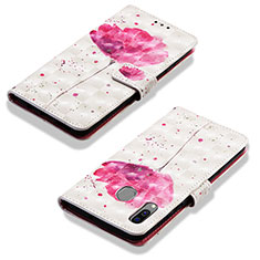 Samsung Galaxy A40用手帳型 レザーケース スタンド パターン カバー Y03B サムスン ピンク