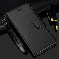 Samsung Galaxy A41用手帳型 レザーケース スタンド カバー L24 サムスン ブラック