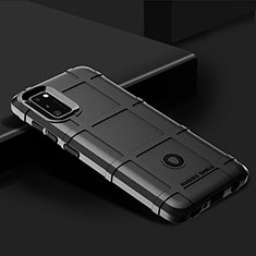 Samsung Galaxy A41用360度 フルカバー極薄ソフトケース シリコンケース 耐衝撃 全面保護 バンパー J02S サムスン ブラック