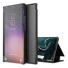 Samsung Galaxy A42 5G用手帳型 レザーケース スタンド カバー ZL1 サムスン ブラック