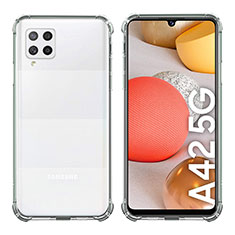 Samsung Galaxy A42 5G用極薄ソフトケース シリコンケース 耐衝撃 全面保護 クリア透明 T04 サムスン クリア