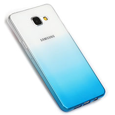 Samsung Galaxy A5 (2016) SM-A510F用極薄ソフトケース グラデーション 勾配色 クリア透明 G01 サムスン ネイビー