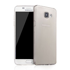 Samsung Galaxy A5 (2016) SM-A510F用極薄ソフトケース シリコンケース 耐衝撃 全面保護 クリア透明 サムスン グレー