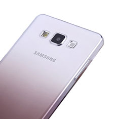 Samsung Galaxy A5 Duos SM-500F用極薄ソフトケース グラデーション 勾配色 クリア透明 サムスン グレー