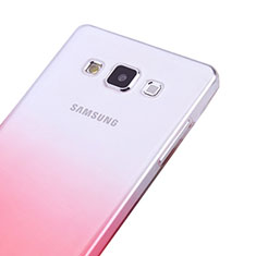 Samsung Galaxy A5 SM-500F用極薄ソフトケース グラデーション 勾配色 クリア透明 サムスン ピンク
